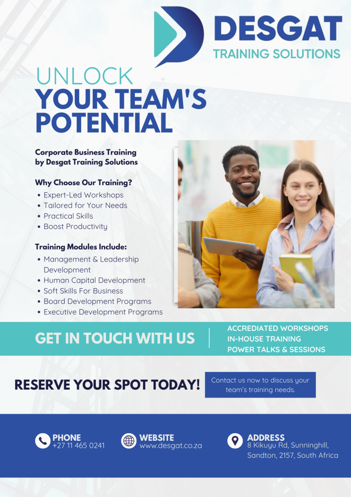 Desgat Business Training Poster